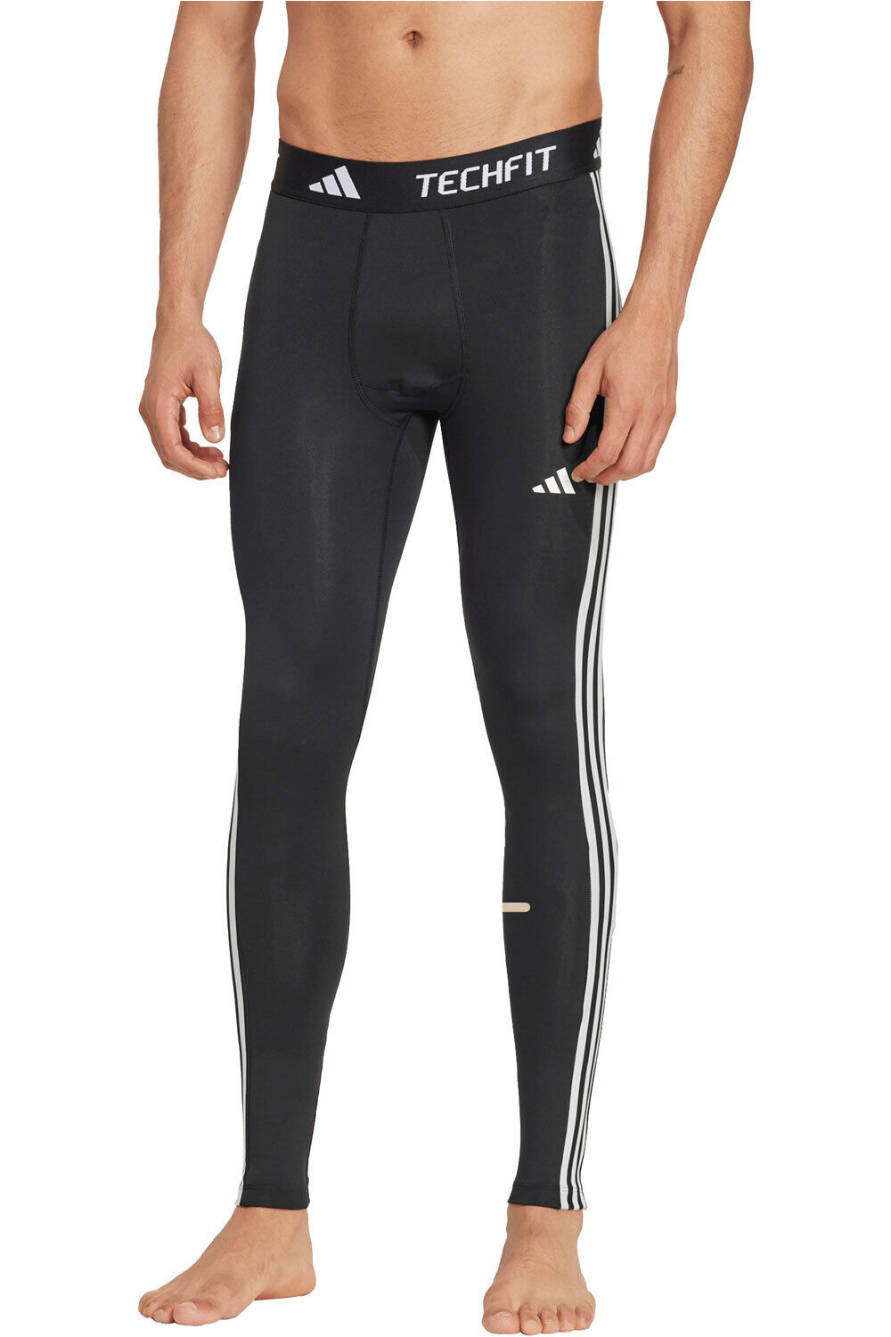 adidas mallas largas fitness hombre TECHFIT COMPRESSION 3-STRIPES vista frontal