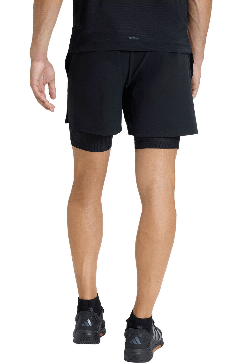 adidas pantalón corto fitness hombre D4T 2IN1 SHORTS vista trasera