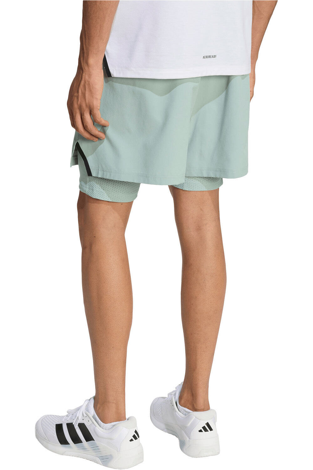 adidas pantalón corto fitness hombre ENTRENAMIENTO 2 EN 1 D4T vista trasera