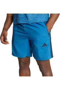 adidas pantalón corto fitness hombre ESSENTIALS BASE 3 STRIPES vista detalle