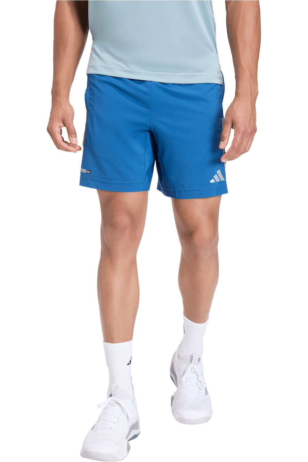adidas pantalón corto fitness hombre TECH APPAREL CLIMACOOL vista frontal