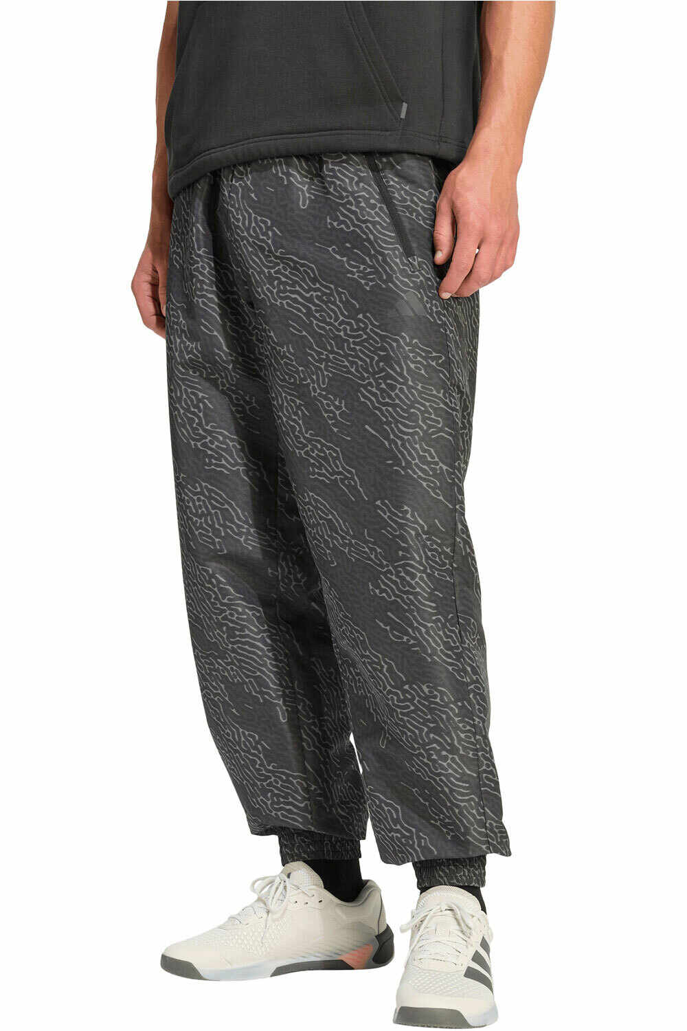 adidas pantalon fitness hombre POWER WORKOUT AOP vista frontal