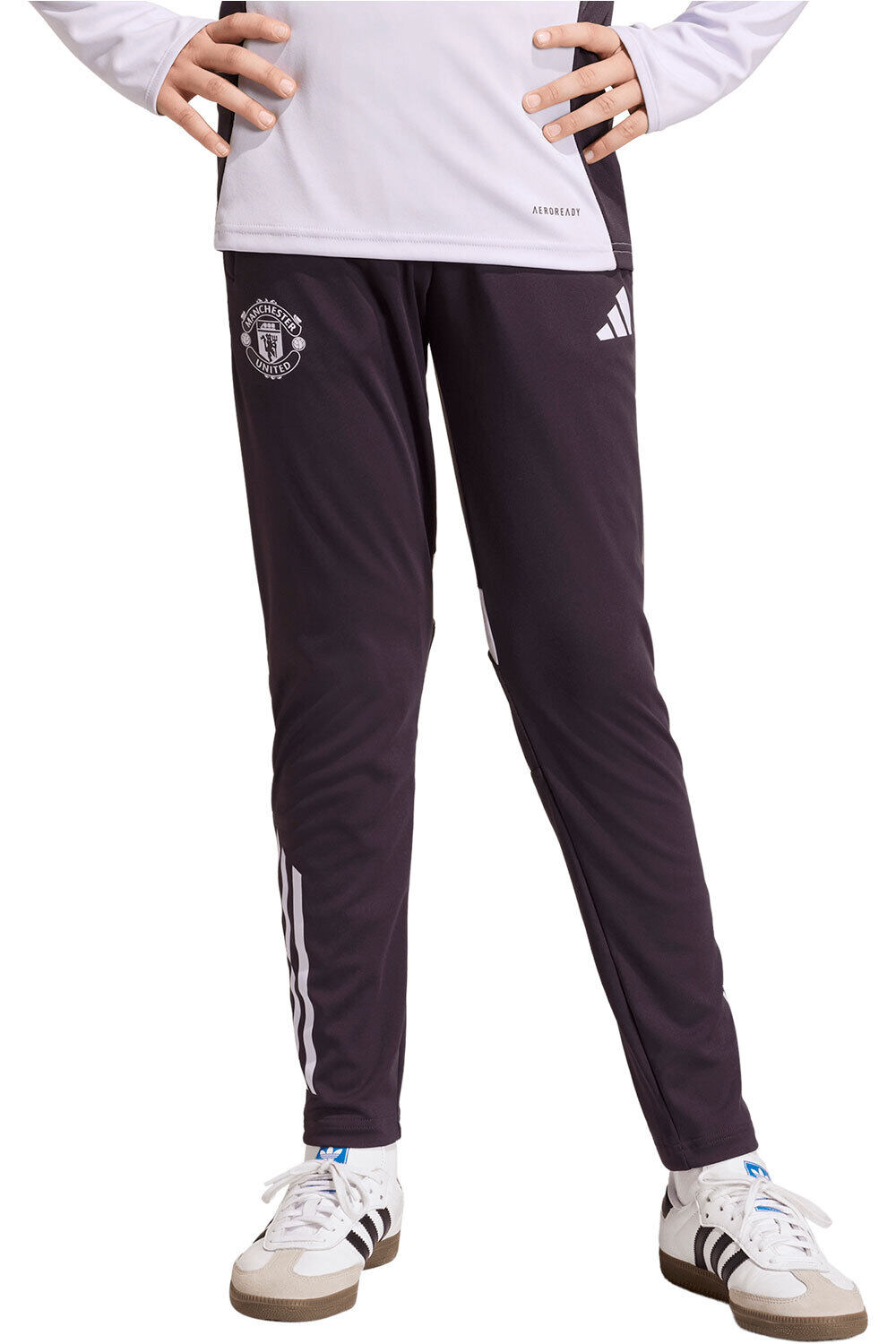 adidas pantalón futbol niño MANCHESTER U TIRO 25 COMPET vista frontal