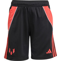 adidas pantalón futbol niño MESSI SHORT Y NERO vista frontal
