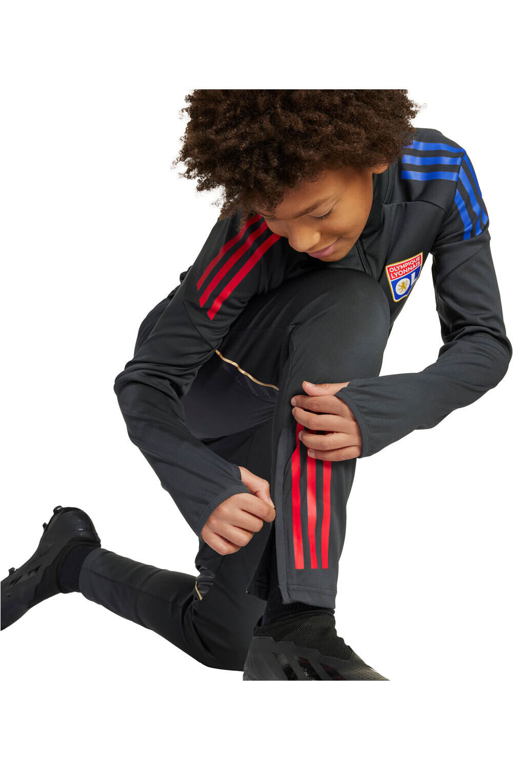 adidas pantalón futbol niño OLYMPIQUE DE LYON TIRO25 vista detalle