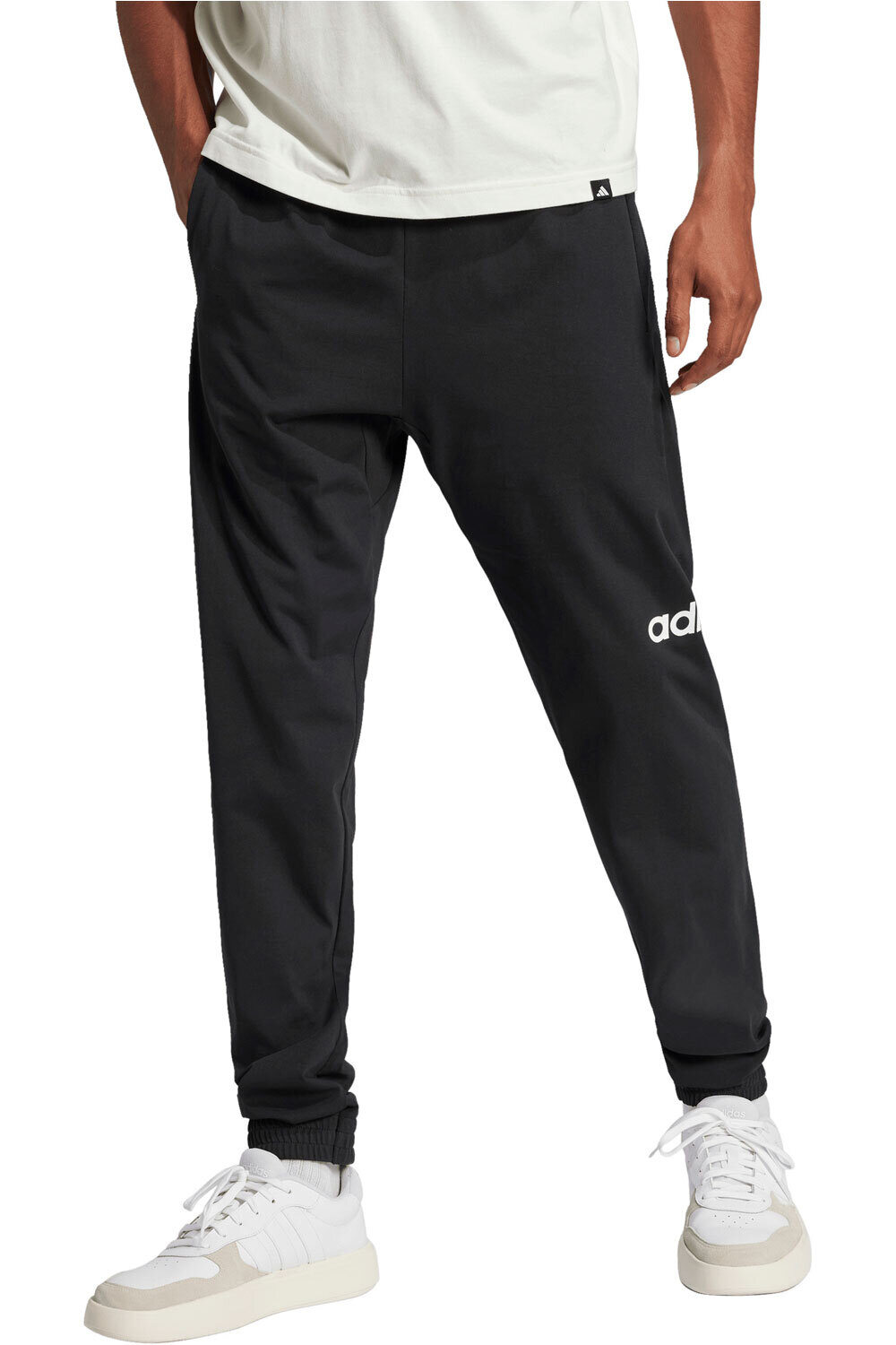 adidas pantalón hombre ESSENTIALS LINEAR SINGLE JERSEY vista frontal
