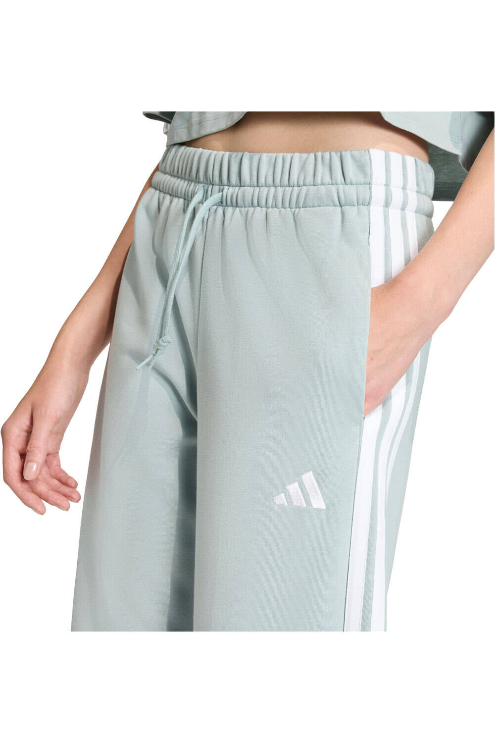 adidas pantalón mujer ESSENTIALS OPEN HEM 3 BANDAS vista detalle