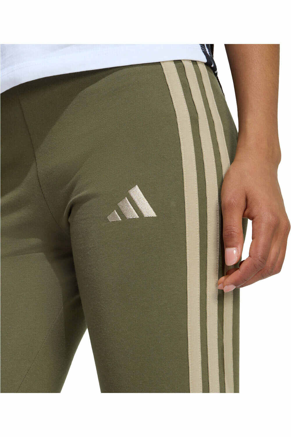 adidas pantalón mujer MALLAS ESSENTIALS COTTON 3 BANDAS vista detalle