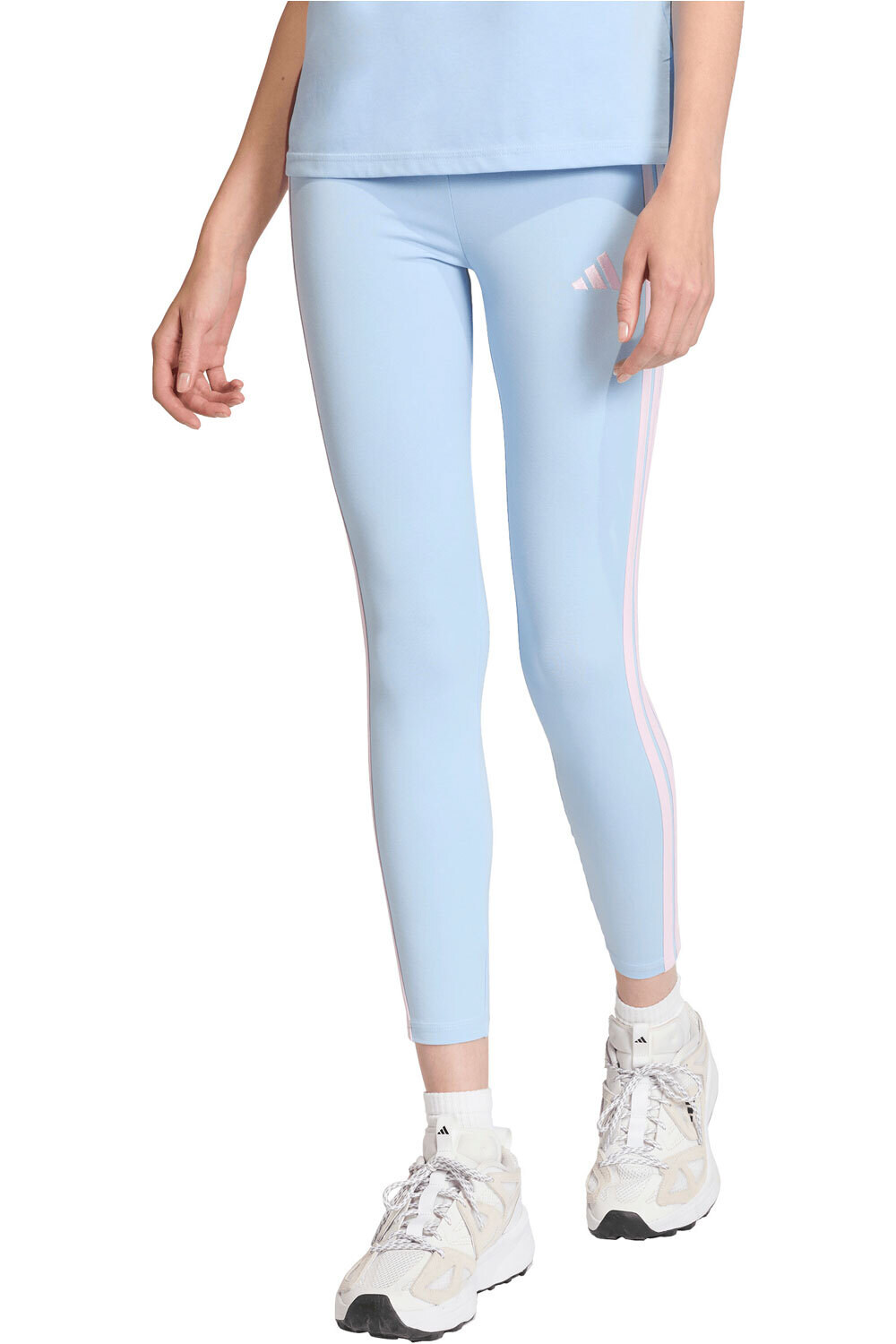 adidas pantalón mujer MALLAS ESSENTIALS COTTON 3 BANDAS vista frontal