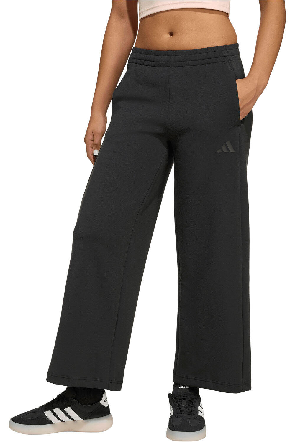 adidas pantalón niña FUTURE ICONS 3 STRIPES WIDE LEG vista frontal