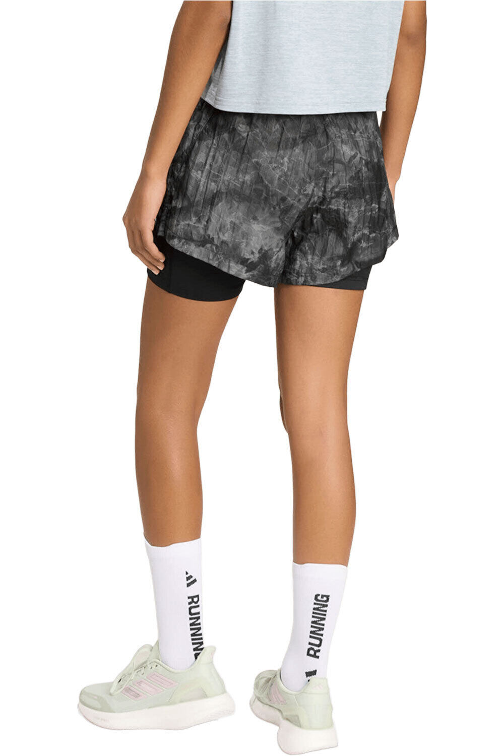 adidas pantalón running mujer 2 EN 1 EFECTO SPRAY ADI365 vista trasera