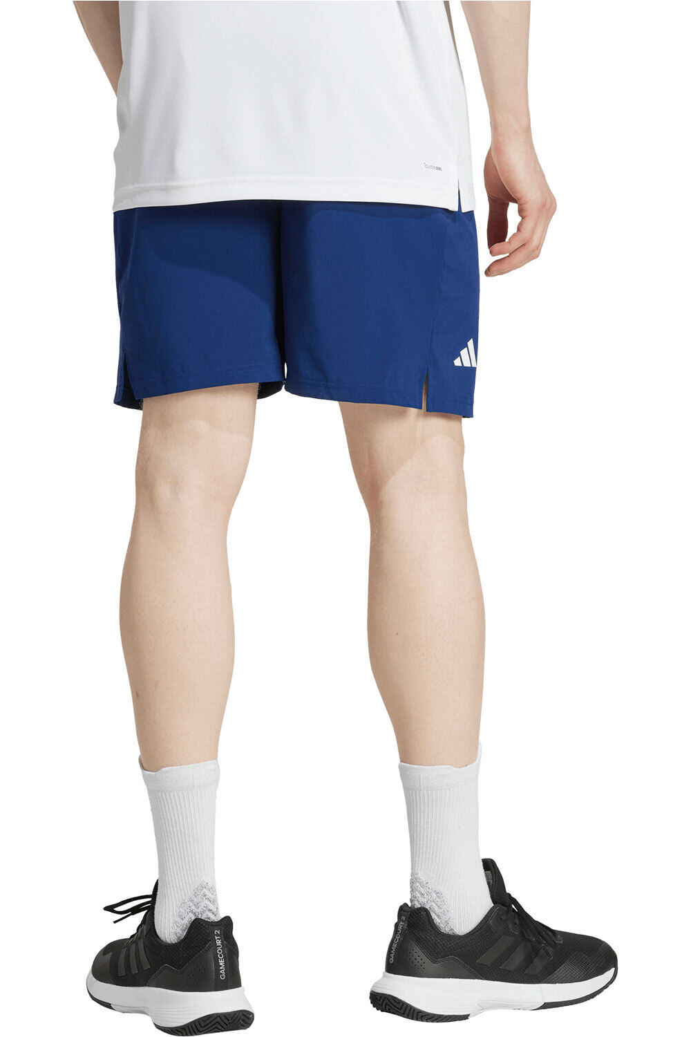 adidas pantalón tenis hombre PANTALON CORTO CLUB SW DARK BLUE vista trasera