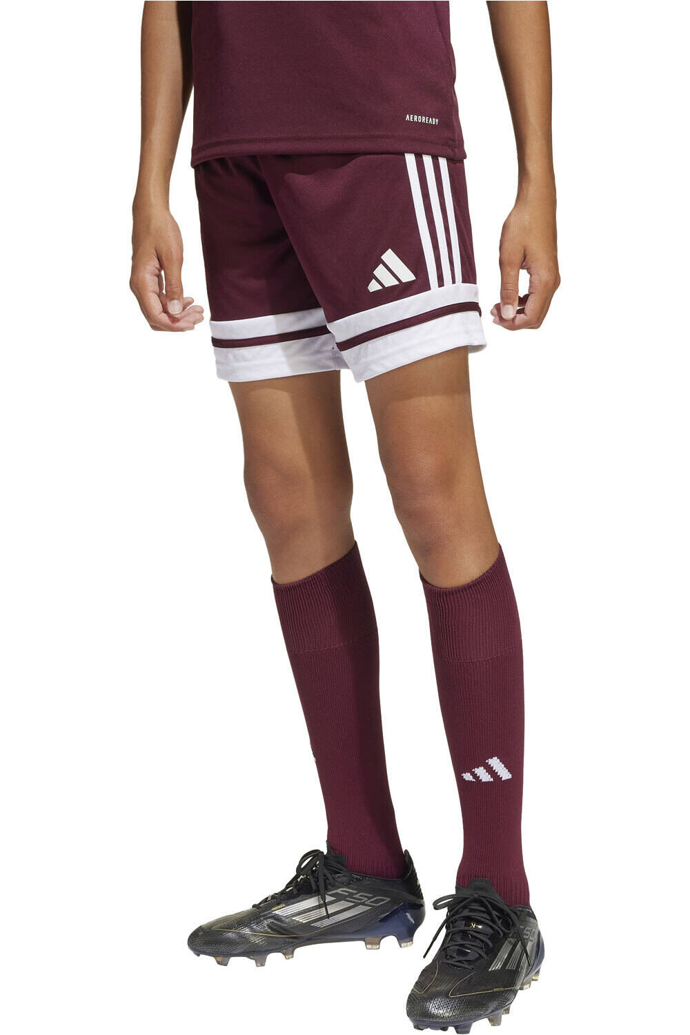 adidas pantalones cortos futbol niño SQUA25 SHO Y vista frontal