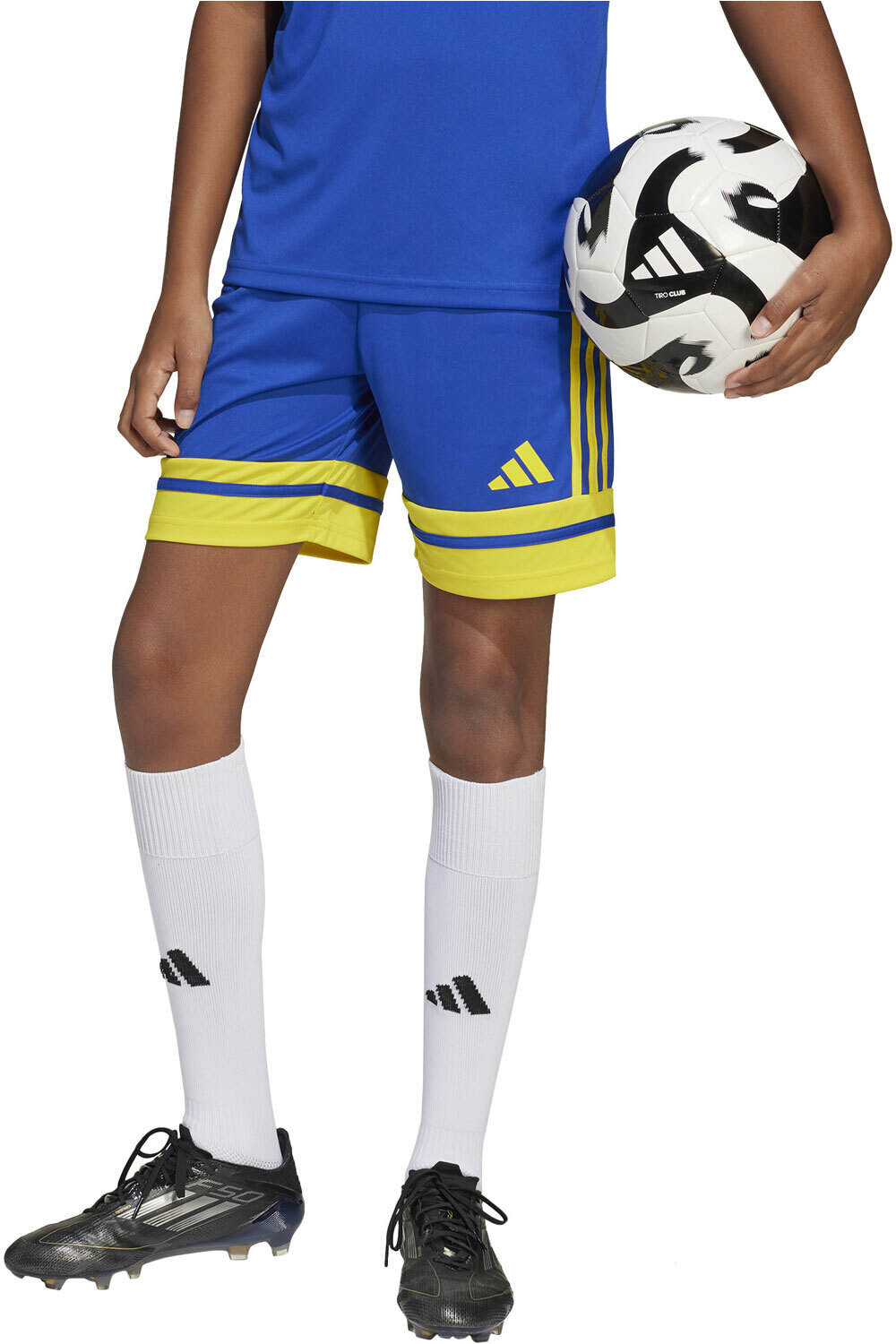 adidas pantalones cortos futbol niño SQUA25 SHO Y vista frontal