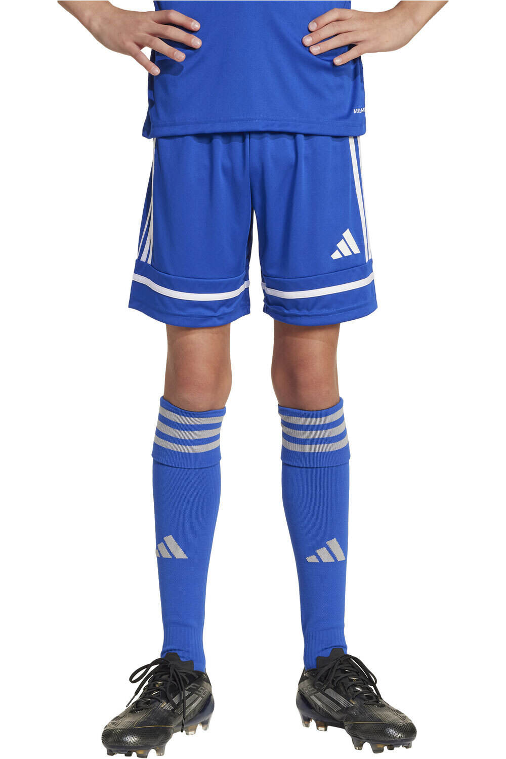 adidas pantalones cortos futbol niño SQUA25 SHO Y vista frontal