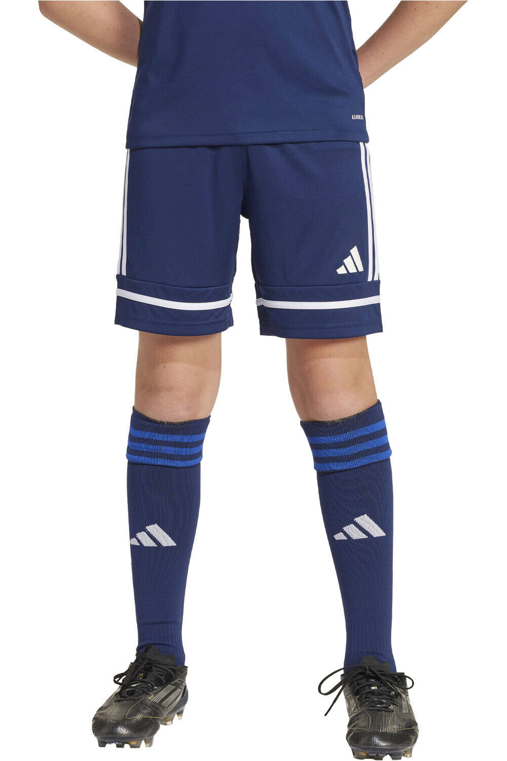 adidas pantalones cortos futbol niño SQUA25 SHO Y vista frontal