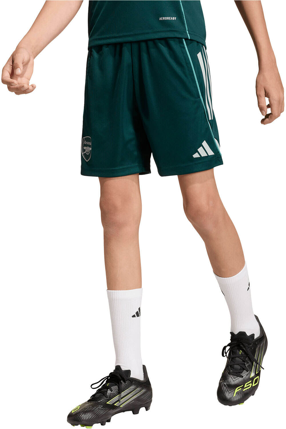 adidas pantalones fútbol oficiales niño ENTRENAMIENTO ARSENAL TIRO 25 COMPET vista frontal