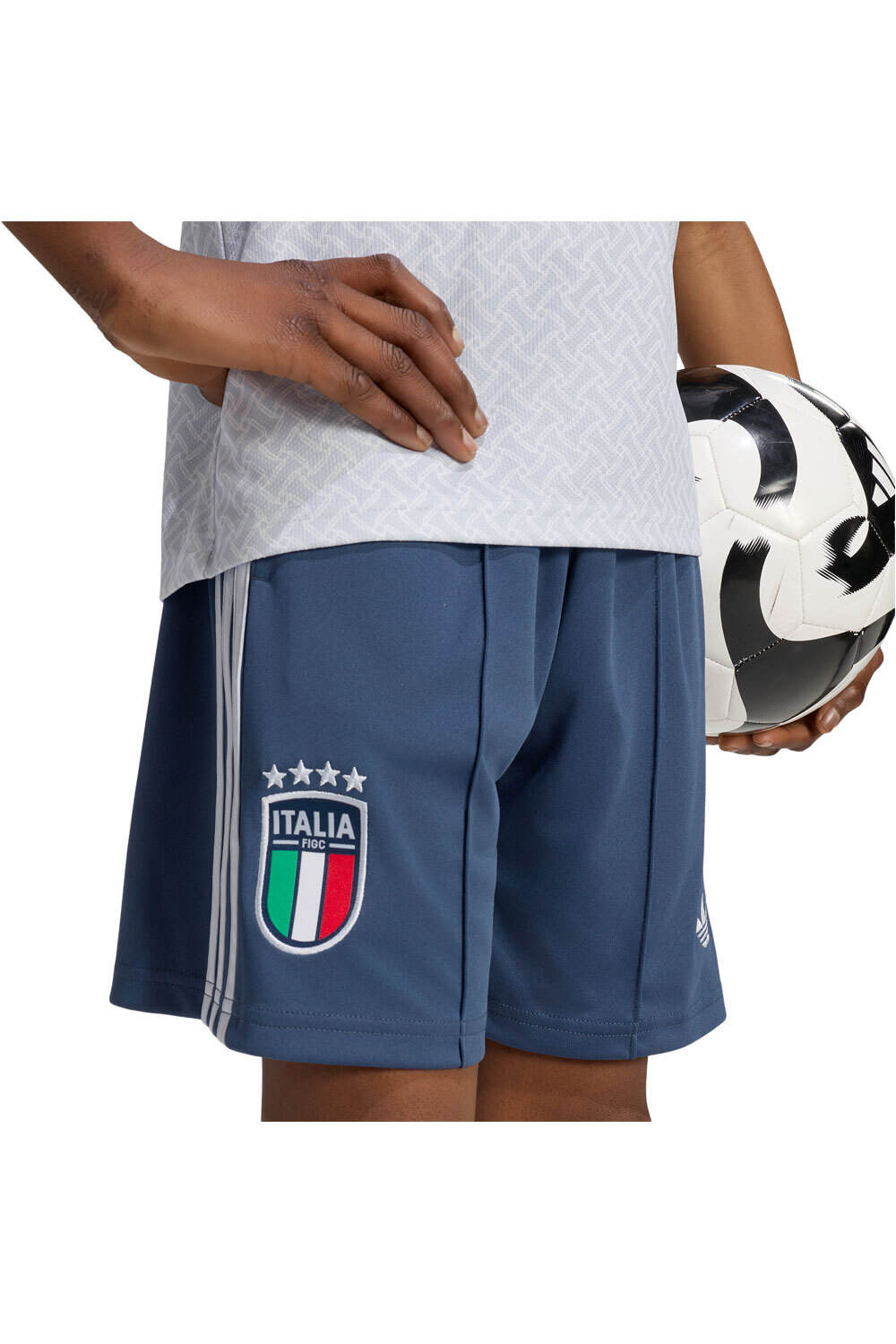 adidas pantalones fútbol oficiales niño ITALIA 26 SEGUNDA EQUIPACIN vista detalle