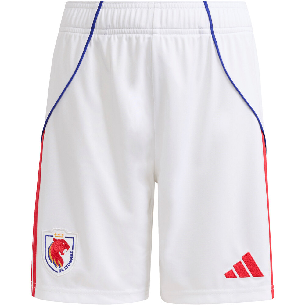 adidas pantalones fútbol oficiales niño O.LYON 26 H SHO Y vista frontal