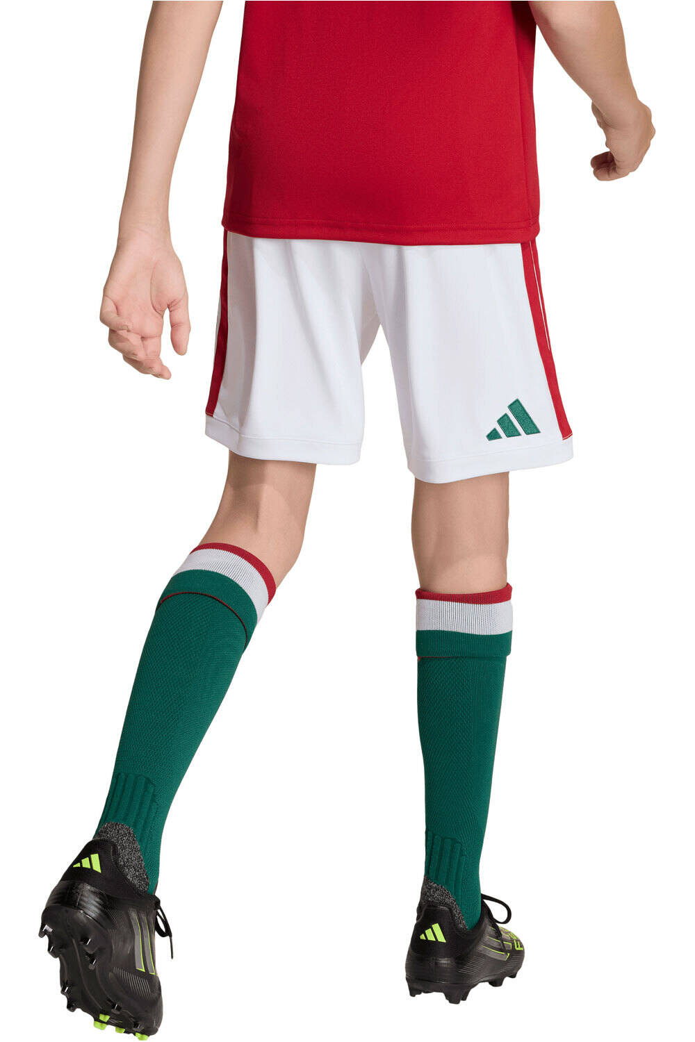 adidas pantalones fútbol oficiales niño PRIMERA EQUIPACION HUNGRIA 26 vista trasera