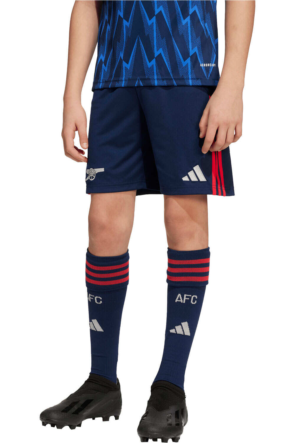 adidas pantalones fútbol oficiales niño SEGUNDA EQUIPACIN ARSENAL 25/26 vista frontal