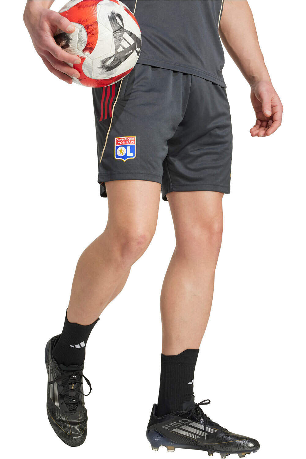 adidas pantalones fútbol oficiales O.LYON 26 TR SHO vista detalle