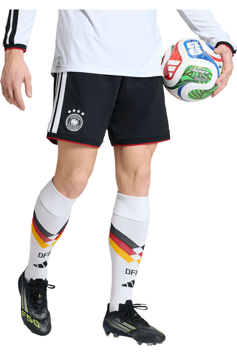 adidas pantalones fútbol oficiales PRIMERA EQUIPACIN ALEMANIA 26 vista frontal
