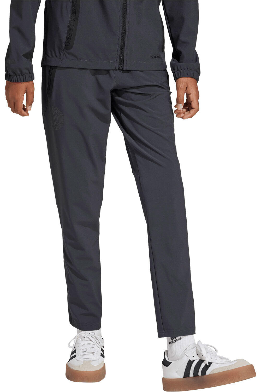 adidas pantalones largos futbol niño FCB C VT P Y vista frontal