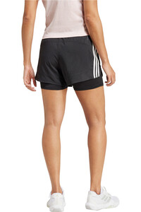 adidas pantalones y mallas cortas fitness mujer 2-IN-1 PACER vista trasera