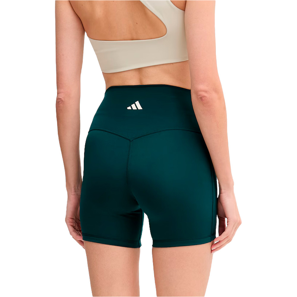 adidas pantalones y mallas cortas fitness mujer 3 STRIPES STUDIO ALL ME vista trasera