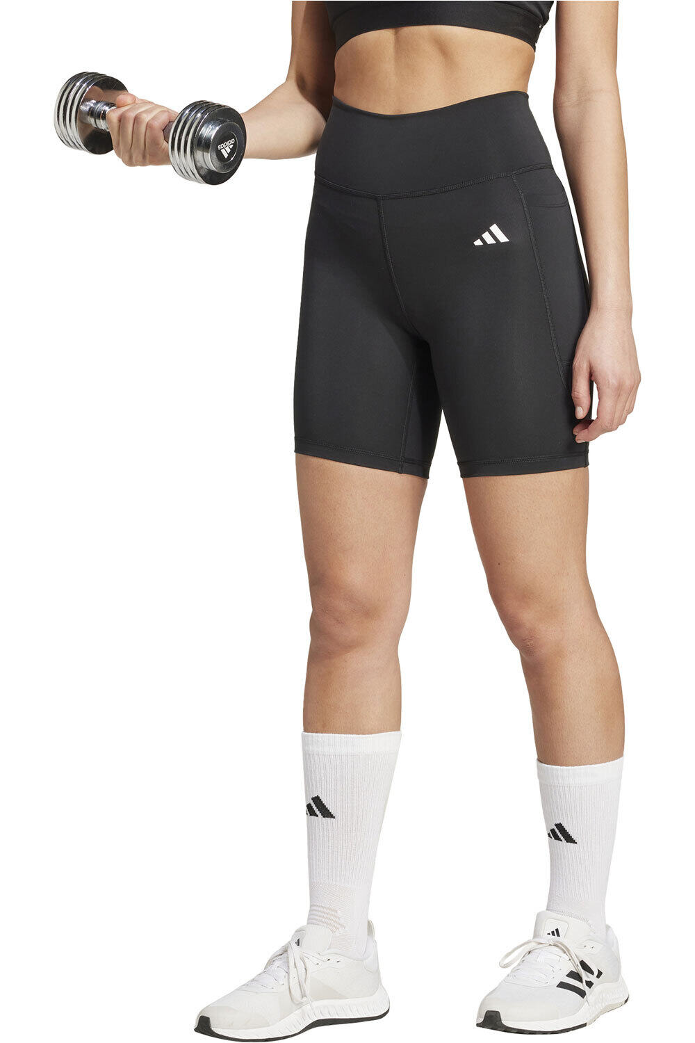 adidas pantalones y mallas cortas fitness mujer OPT ESS ST 7IN vista frontal