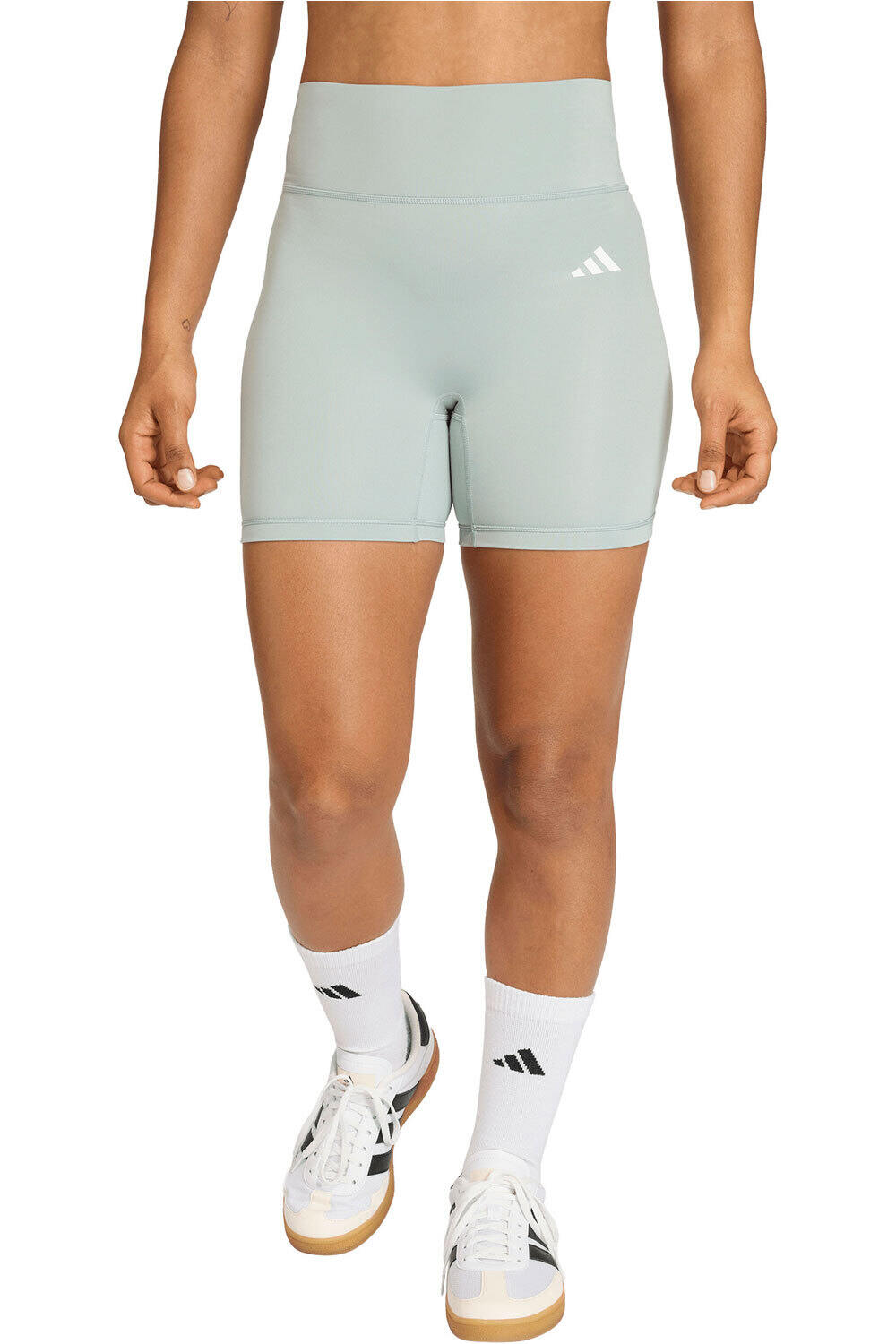 adidas pantalones y mallas cortas fitness mujer OPTIME ESSENTIALS vista frontal