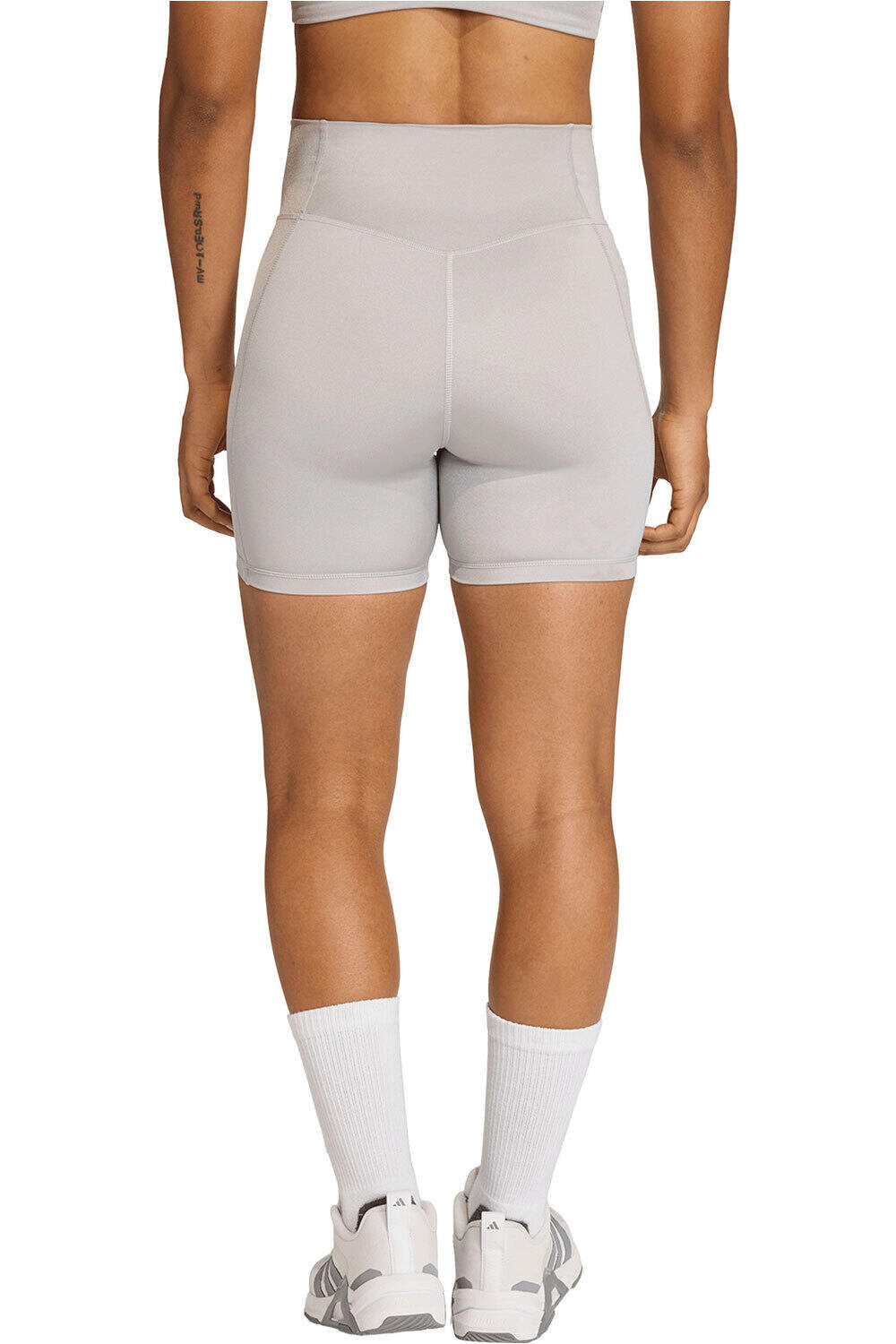 adidas pantalones y mallas cortas fitness mujer OPTIME ESSENTIALS vista trasera