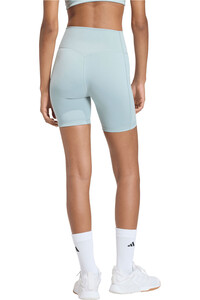 adidas pantalones y mallas cortas fitness mujer OPTIME WORKOUT 3-STRIPES vista trasera
