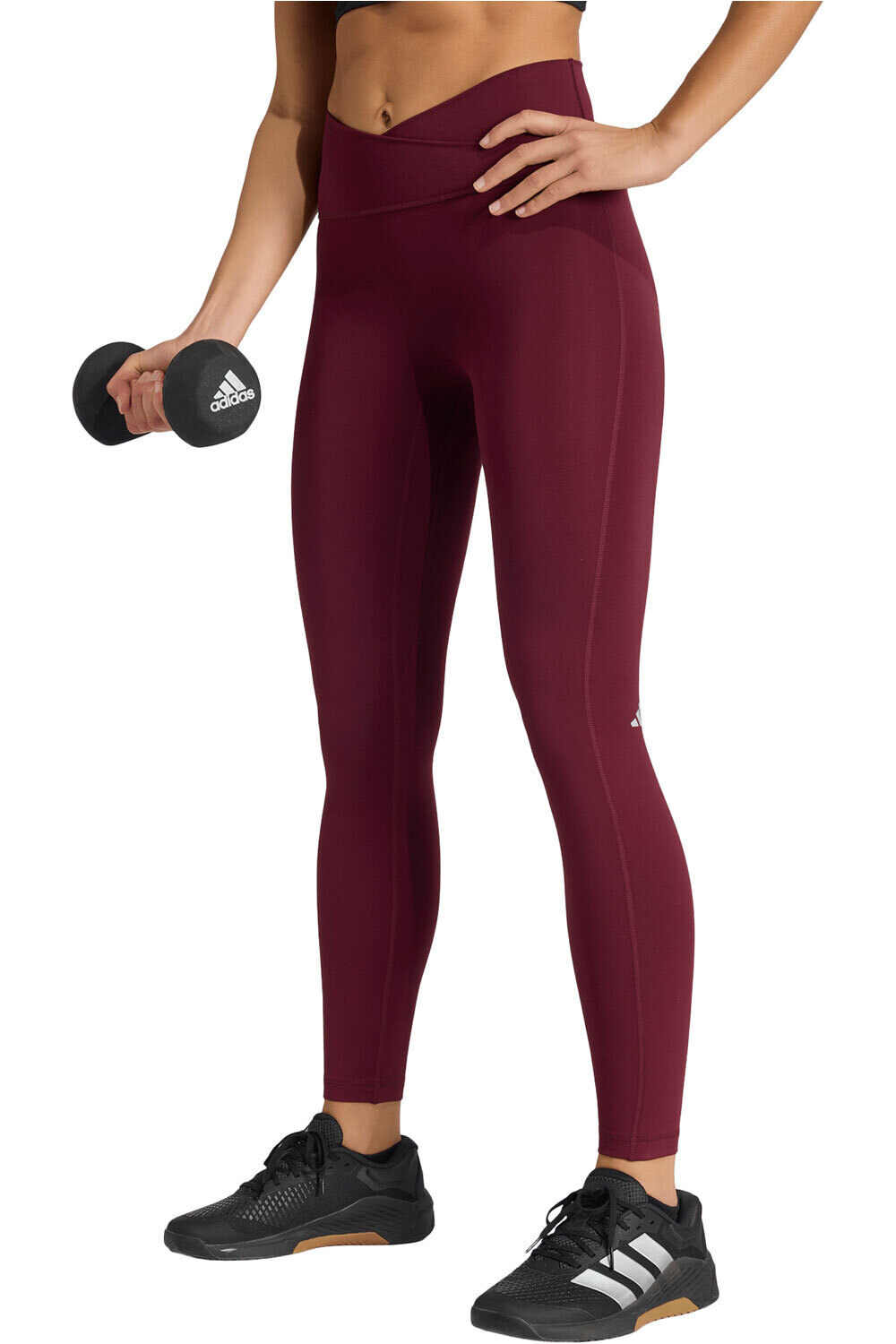 adidas pantalones y mallas largas fitness mujer 7/8 3 STRIPES STUDIO ALL ME X-OVER vista frontal