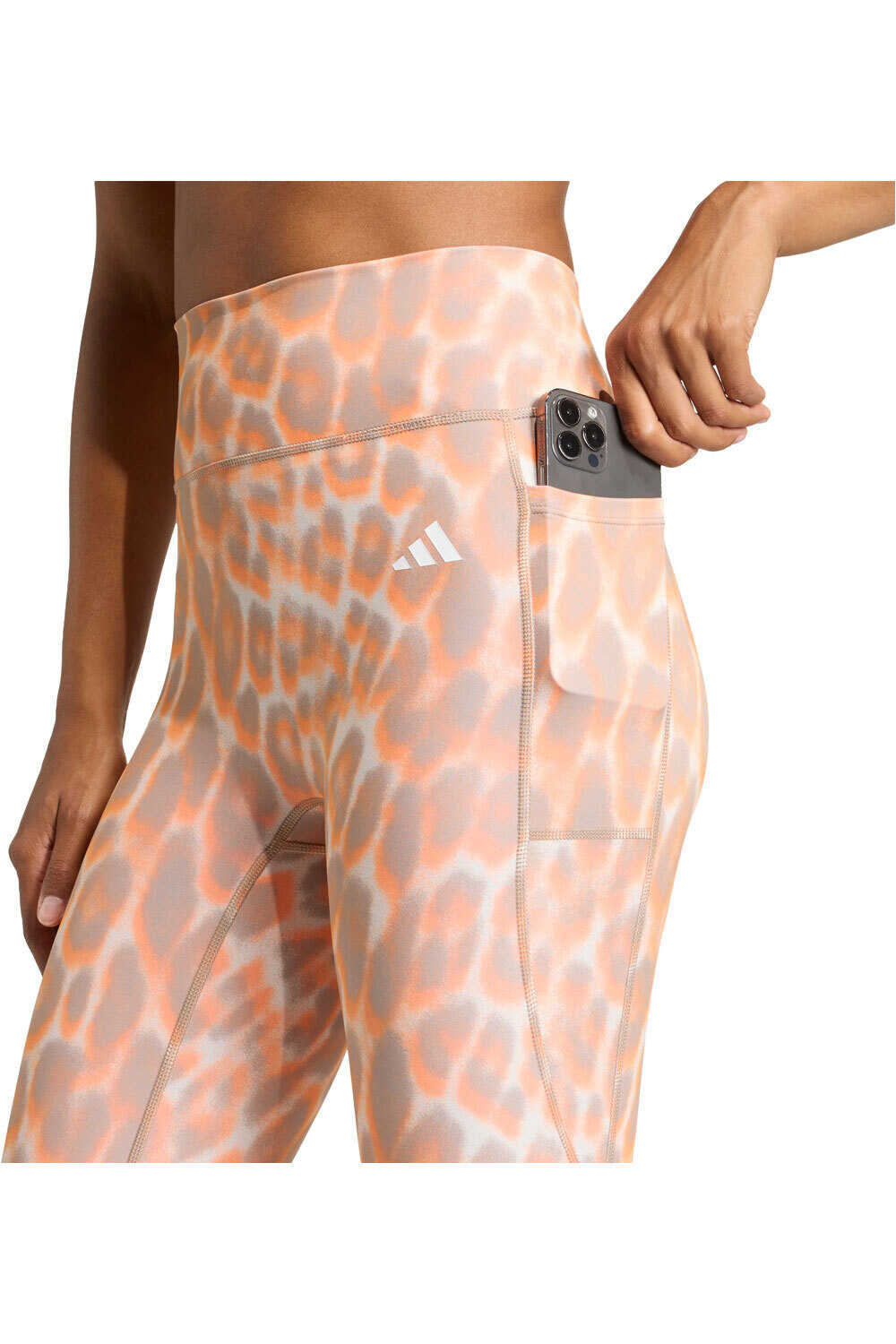 adidas pantalones y mallas largas fitness mujer LEOPARDO 7/8 OPTIME ESSENTIALS vista detalle