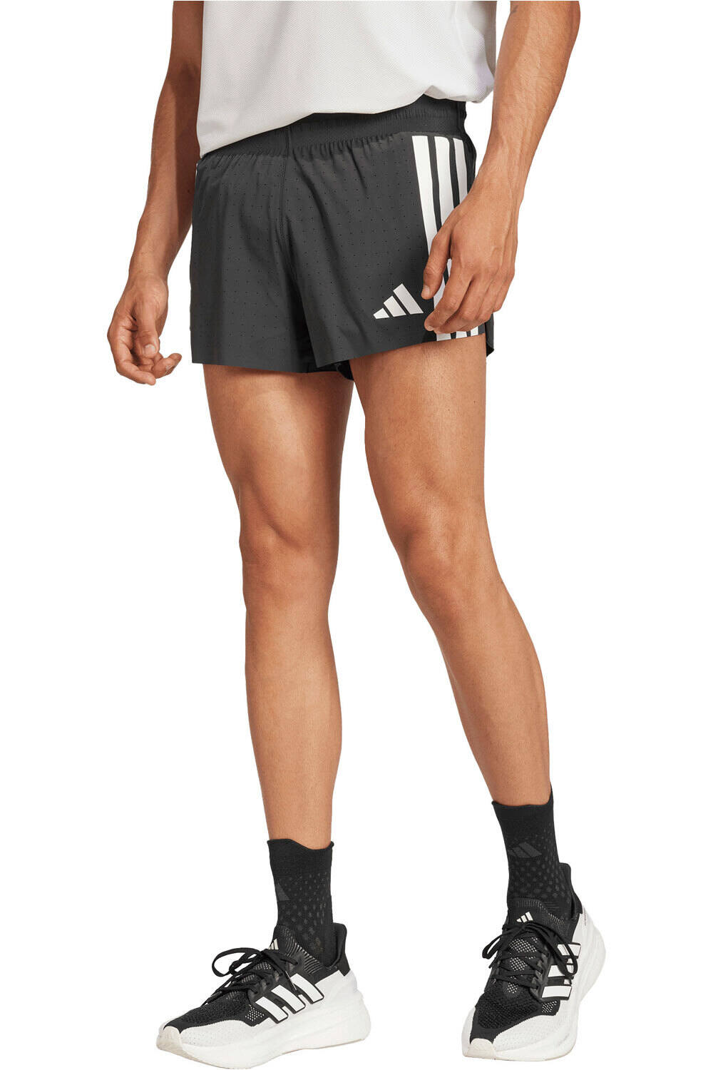 adidas pantaloneta técnica hombre ADIZERO vista frontal