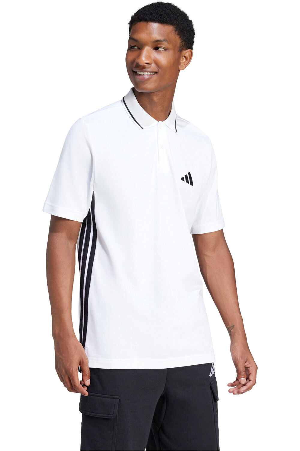 adidas polo manga corta hombre M 3S PQ PS vista detalle