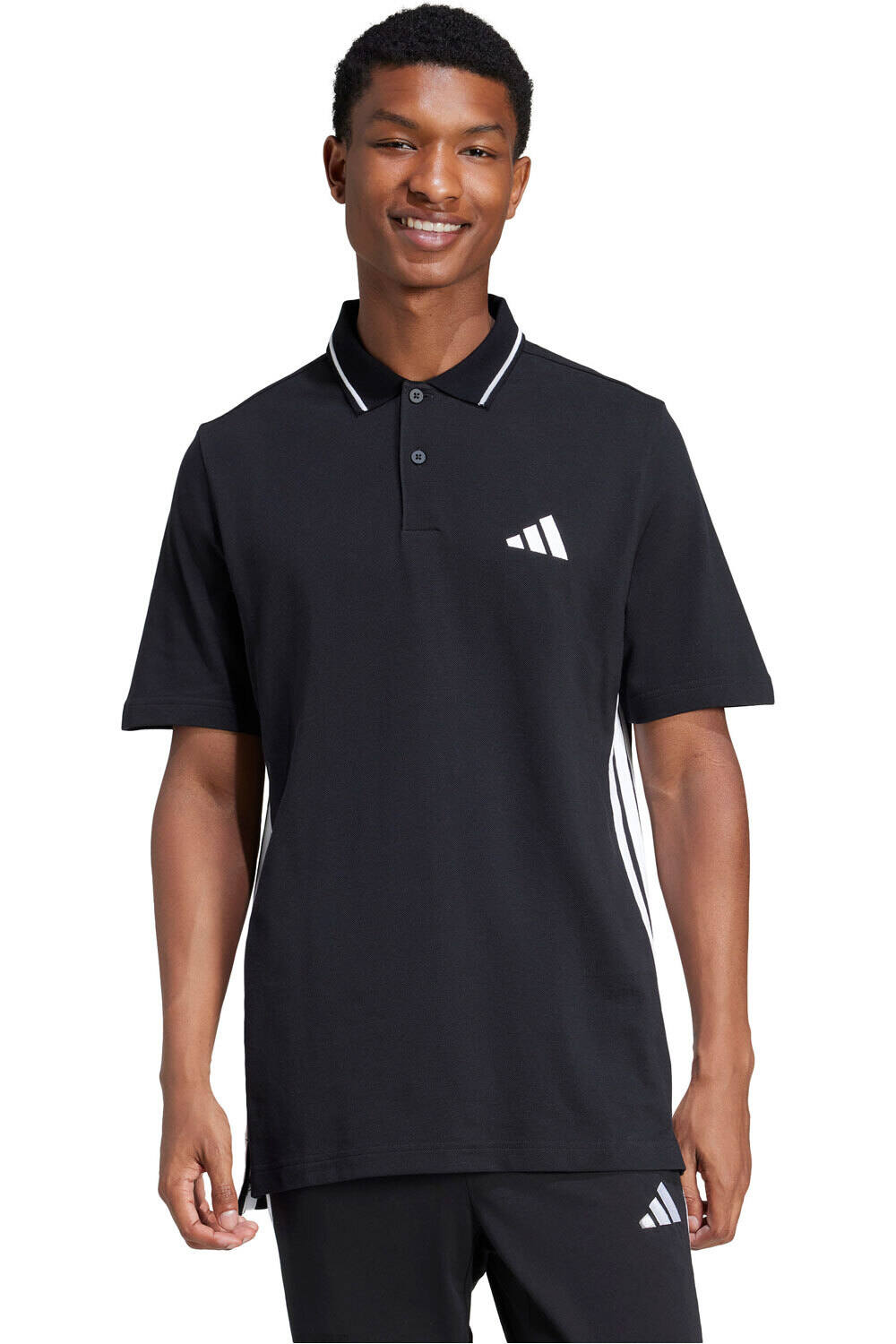 adidas polo manga corta hombre M 3S PQ PS vista frontal