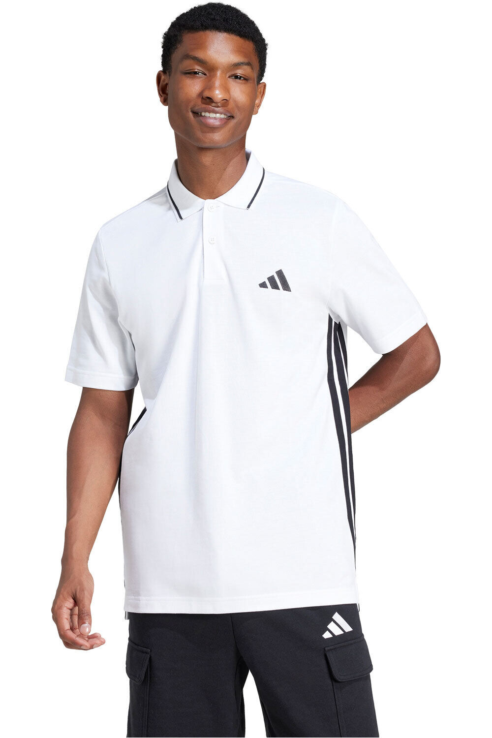 adidas polo manga corta hombre M 3S PQ PS vista frontal