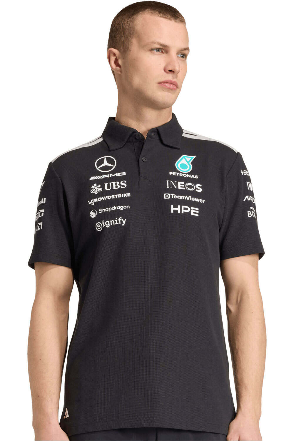 adidas polo manga corta hombre MERCEDES-AMG PETRONAS F1 TEAM vista detalle