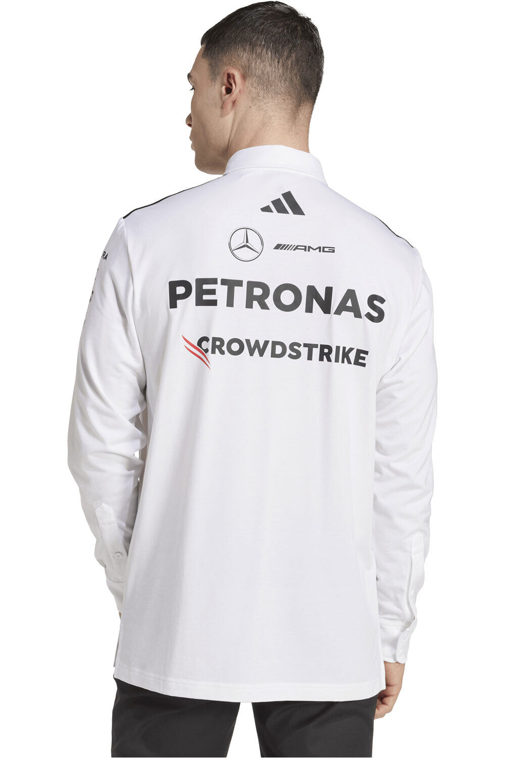 adidas polo manga corta hombre MERCEDES AMG PETRONAS F1 TEAM vista trasera