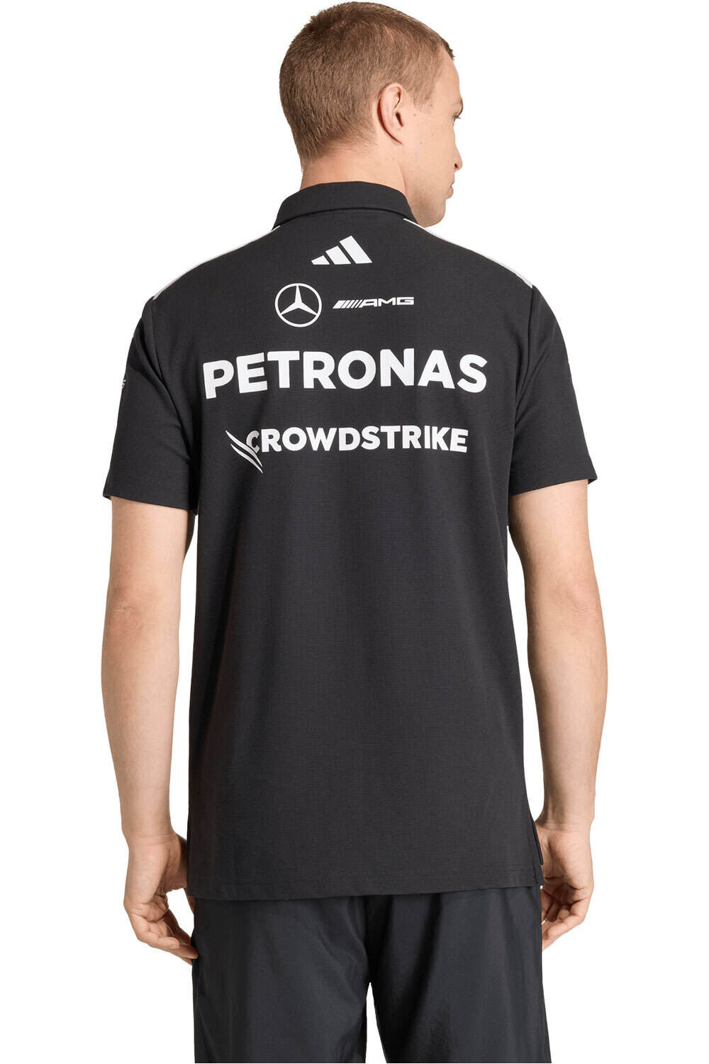 adidas polo manga corta hombre MERCEDES-AMG PETRONAS F1 TEAM vista trasera