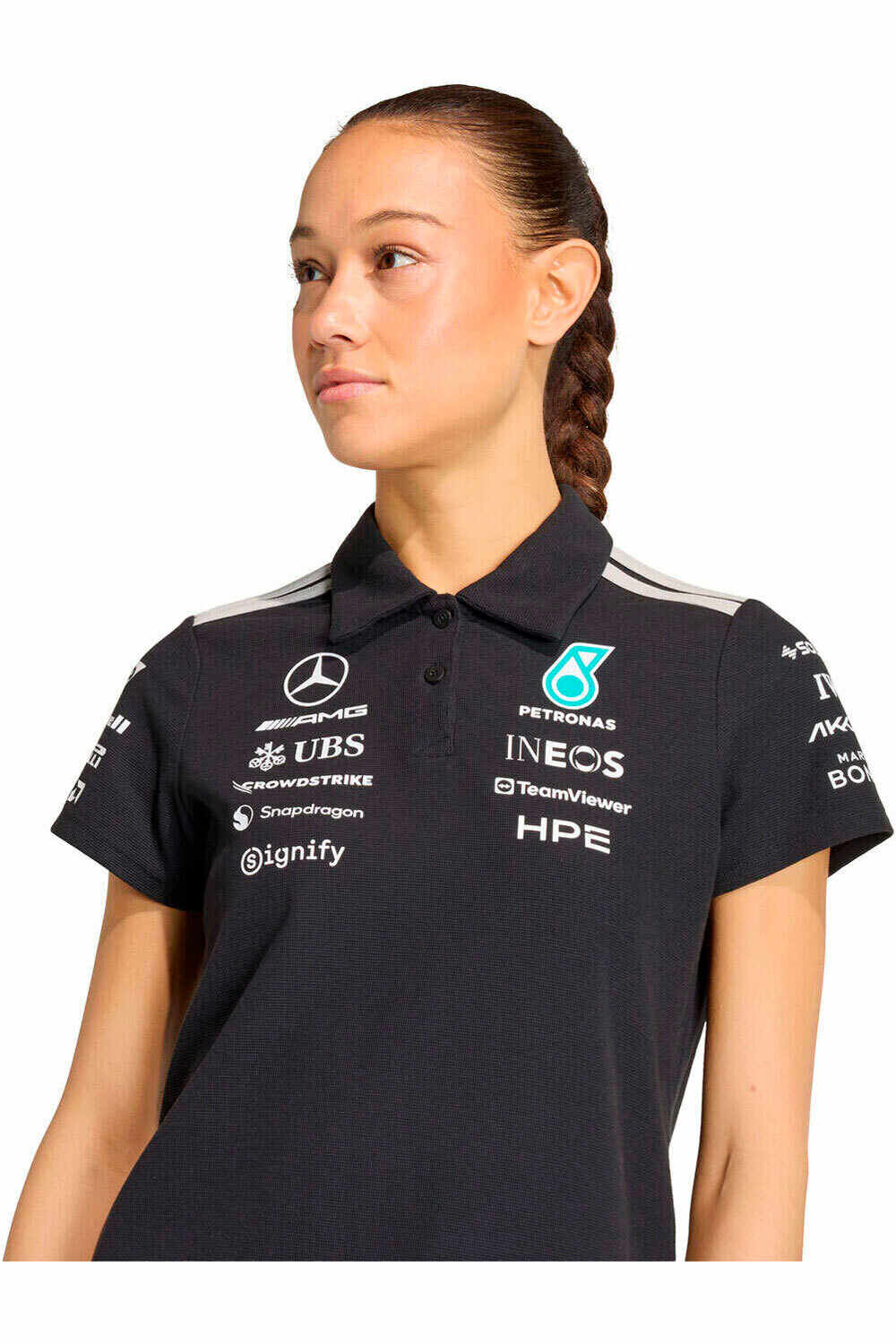 adidas polo manga corta mujer MERCEDES-AMG PETRONAS F1 POLO vista detalle