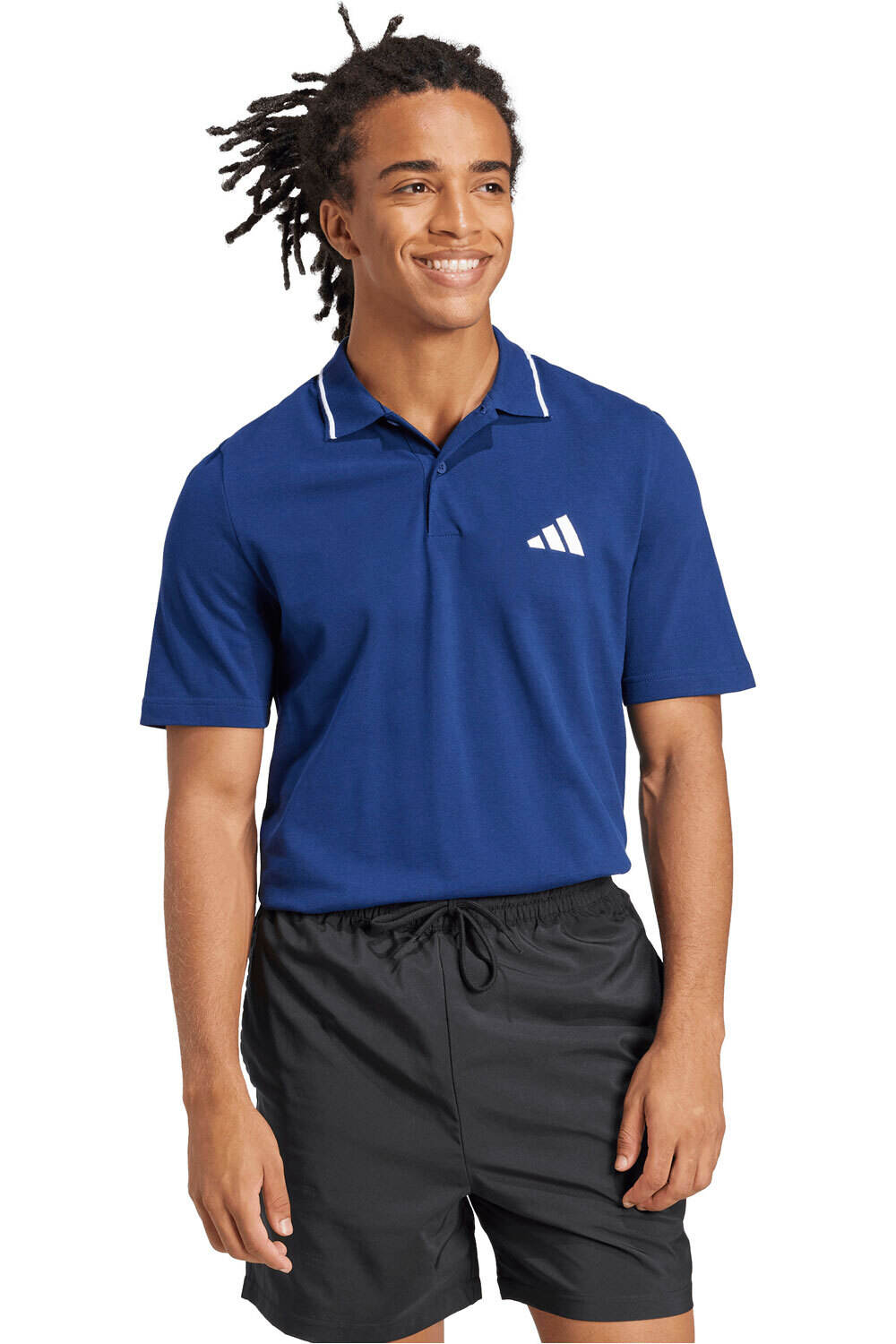 adidas polo manga larga hombre ESSENTIALS SMALL LOGO PIQUE vista frontal