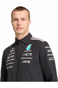 adidas polo manga larga hombre MERCEDES-AMG PETRONAS F1 TEAM POLO vista detalle