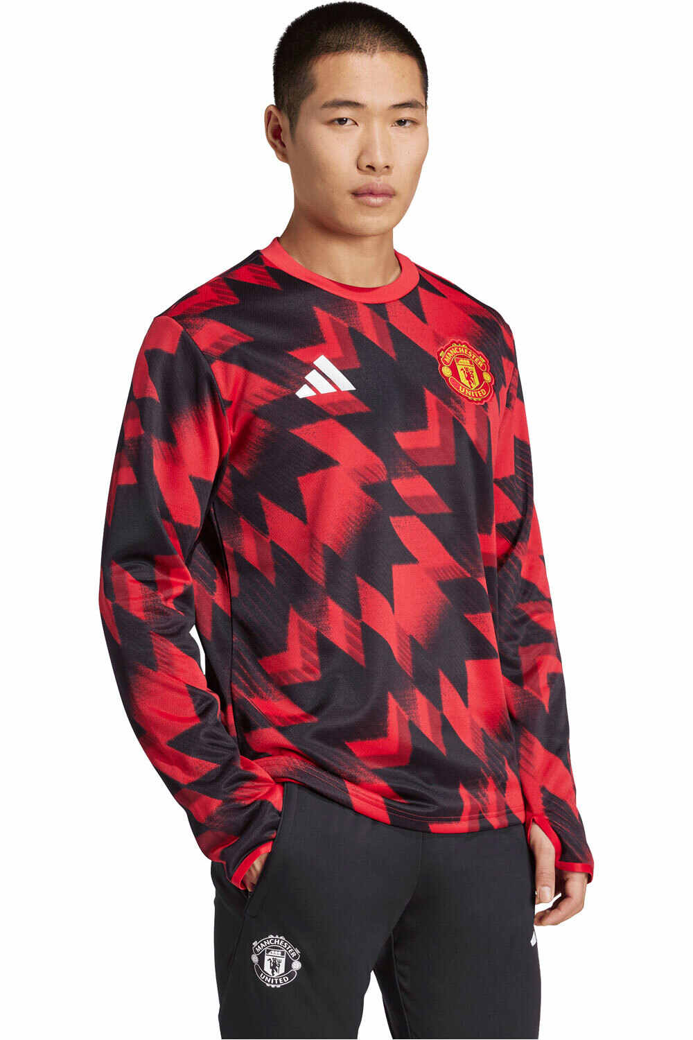 adidas sudadera entrenamiento fútbol CALENTAMIENTO MANCHESTER U 25/26 vista detalle