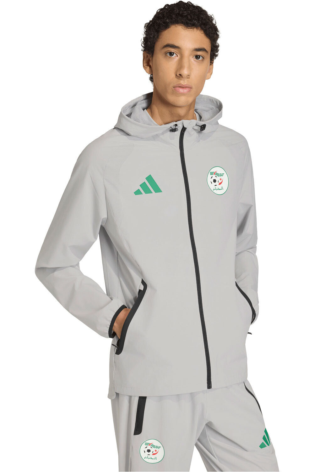 adidas sudadera entrenamiento fútbol CORTAVIENTOS ARGELIA TIRO TECH vista frontal