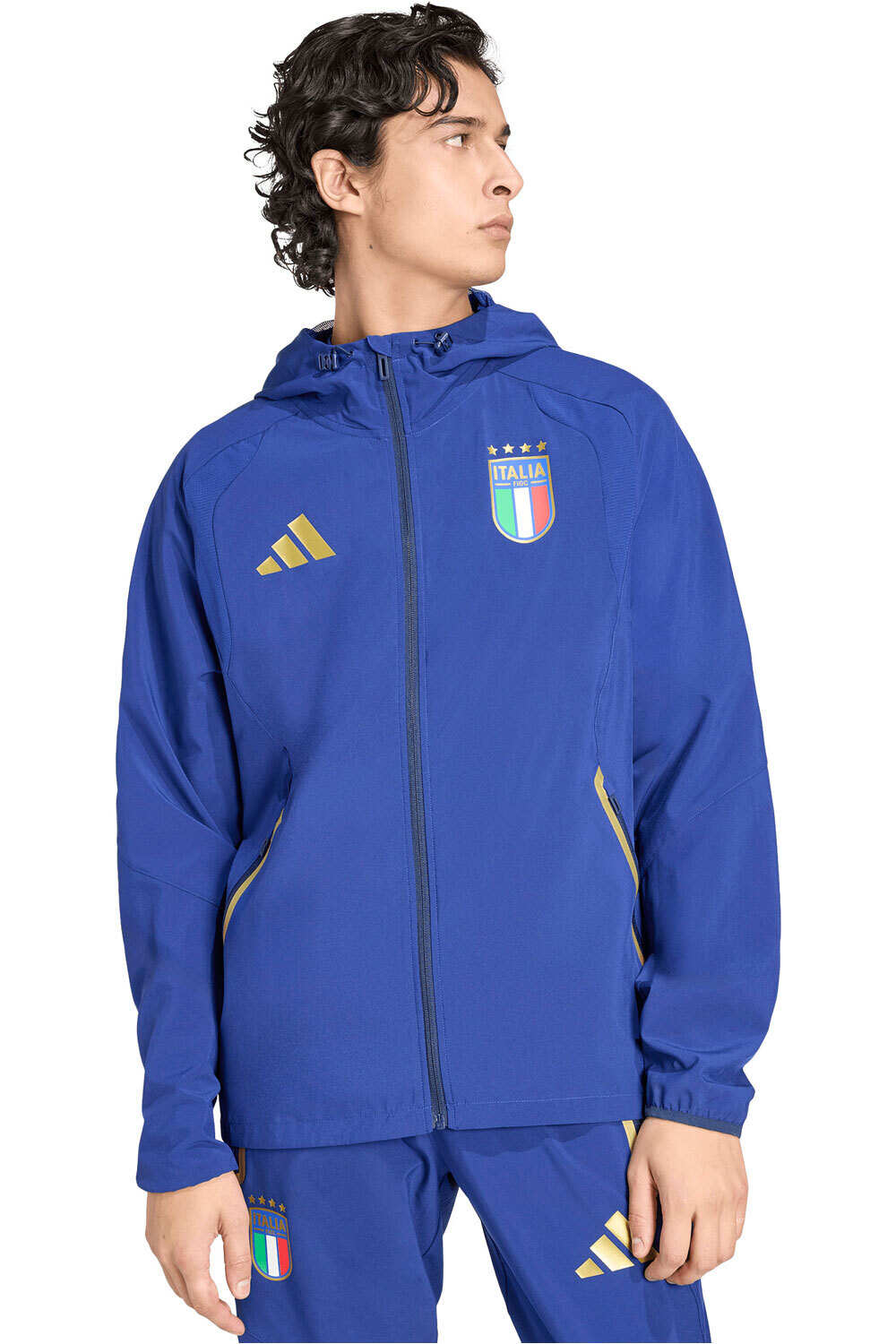 adidas sudadera entrenamiento fútbol CORTAVIENTOS ITALIA TIRO TRAVEL vista frontal