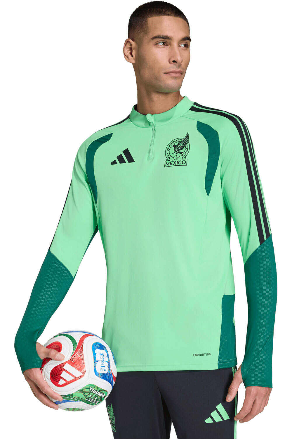 adidas sudadera entrenamiento fútbol ENTRENAMIENTO MXICO 26 TIRO vista frontal